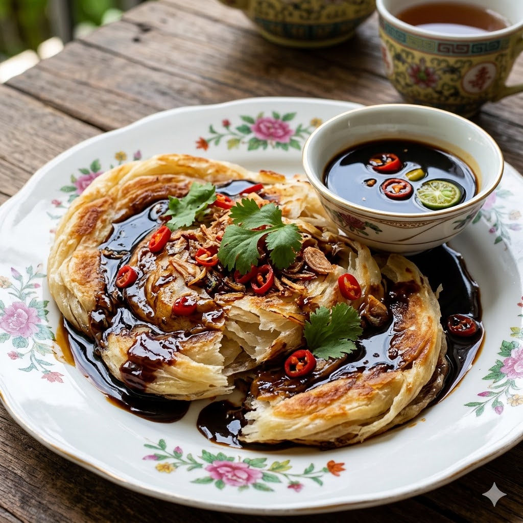 Roti Cane Sauce Kecap Martabak Kubang Hayuda